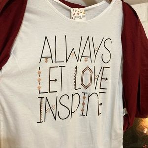 NWT Girls Love Tee, Set Vest, Necklace Size XL